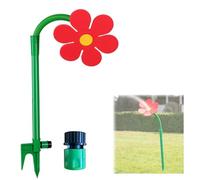 Crazy Daisy Sprinkler, 360° Rotating Dancing Moving Flower Water Sprinkler, for Garden Lawn,Fun Irrigation Tool for Yard Watering for Kids & Pets Playing (red)