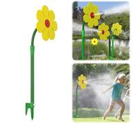 Crazy Daisy Sprinkler, 360° Rotating Garden Water Sprinkler, Fun Flower-Shaped Lawn Sprinkler for Kids & Pets, Durable Plastic Base, Vibrant Colours for Outdoor Water Play (A)