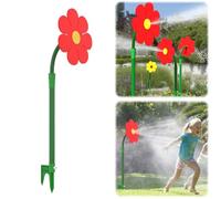 Crazy Daisy Sprinkler, 360° Rotating Garden Water Sprinkler, Fun Flower-Shaped Lawn Sprinkler for Kids & Pets, Durable Plastic Base, Vibrant Colours for Outdoor Water Play (B)