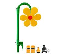 Crazy Daisy Sprinkler, Dancing Flower Water Sprinkler 360° Rotate for Lawn and Garden, Fun Watering Tool for Garden Watering Games, Durable Plastic Base with Vivid Design