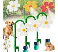 Crazy Daisy Sprinkler - Dancing Flower Water Sprinkler Lawn Toy, 360° Rotating Sunflower Stake, for Garden Yard, Funny & Vibrant Plastic Base Outdoor Summer Play (White #3)