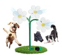 Crazy Daisy Sprinkler, Funny Dancing Daisy Garden Sprinkler, 360 Degree Rotating Flower Water Sprinkler Toy, Fun Dancing Yard Sprinklers for Lawn Irrigation and Outdoor Summer Water Play (White)