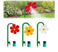 Crazy Daisy Sprinkler, Rotating Dancing Flower Water Sprinkler: Fun Irrigation Tool for Yard Watering Kids & Pets Playing, Durable Plastic Base with Vibrant Design (three-color)