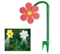 Crazy Dancing Daisy Garden Sprinkler, Sunflower Water Sprinkler for Lawn, Yard Kids and Dogs Watering Playing (red)