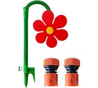 Crazy Dancing Daisy Sprinkler- 360° Rotating Funny Flower Lawn Water Sprinkler, Garden Irrigation Tool for Kids Outdoor Play & Yard Watering Fun (Red)