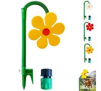 Crazy Dancing Daisy Sprinkler, Sunflower Sprinkler for Dogs, 360°Rotating Irrigation for Yard Watering Kids & Pets Playing, Fun Garden Irrigation (Yellow)