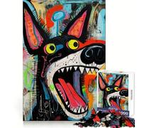 Crazy Dog Art 1000 Piece Puzzle For Teenagers Brain Think Clear Hue Real Challenge Home Display (50x75cm)