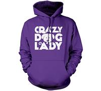Crazy Dog Lady - Unisex Hoodie - Pet Dog Owner Doggy Mum Puppy 3XL Purple