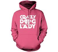 Crazy Dog Lady - Unisex Hoodie - Pet Dog Owner Doggy Mum Puppy 7-8 Years Pink