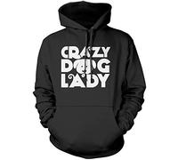 Crazy Dog Lady - Unisex Hoodie - Pet Dog Owner Doggy Mum Puppy XXL Black