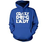 Crazy Dog Lady - Unisex Hoodie - Pet Dog Owner Doggy Mum Puppy XXL Blue