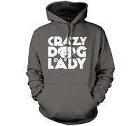 Crazy Dog Lady - Unisex Hoodie - Pet Dog Owner Doggy Mum Puppy XXL Grey
