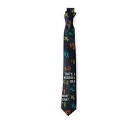 Crazy Dog T-Shirts Funny Humor Tie for Men - Thats a Horrible Idea What Time - Sarcastic Novelty Necktie Gag Gift Nerdy Coworkers - Humorous Menswear Accessory for Office Bachelor Party Events, Navy