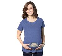 Crazy Dog T-shirts - Maternity Baby Peeking T-Shirt Funny Pregnancy Tee for Expectant Mothers - Maternity t-shirt