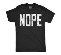 Crazy Dog T-Shirts Mens Nope T Shirt Funny Not Today Sarcasm Humorous Joke Gag Gift for Adult (Heather Black) - M