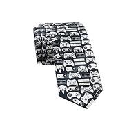 Crazy Dog T-Shirts Video Game Controllers Necktie Video Gaming Tie Mens Novelty Neckties Funny Ties for Men, Black, One size