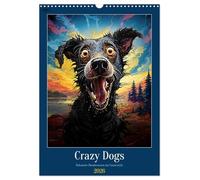 Crazy Dogs Famous dog breeds in cartoon style UK-Version (Wall Calendar 2026 DIN A3 Portrait), CALVENDO 12 Month Wall Calendar