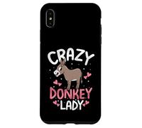 Crazy Donkey Lady Funny Donkeys Animal Lover Womens Girls Case for iPhone XS Max