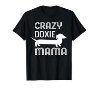 Crazy Doxie Mama Dachshund Mom T-Shirt, Men, Black, XX-Large