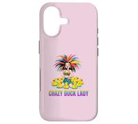 Crazy Duck Lady Wild Crazy Hair Tropical Cruise Duck Fun Case for iPhone 17