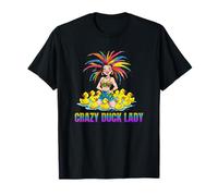 Crazy Duck Lady Wild Crazy Hair Tropical Cruise Duck Fun T-Shirt