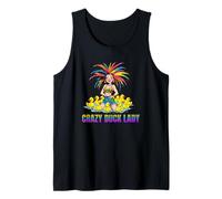 Crazy Duck Lady Wild Crazy Hair Tropical Cruise Duck Fun Tank Top