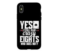 Crazy Eights Card Game Legend Cards Still Play Crazy Eights Case for iPhone X/XS