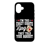 Crazy Eights Cards Player Legend The King Crazy Eights Case for iPhone 16
