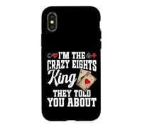 Crazy Eights Cards Player Legend The King Crazy Eights Case for iPhone X/XS
