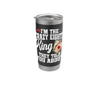 Crazy Eights Cards Player Legend The King Crazy Eights Stainless Steel Insulated Tumbler