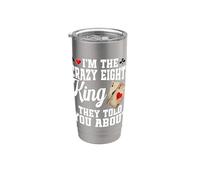 Crazy Eights Cards Player Legend The King Crazy Eights Stainless Steel Insulated Tumbler