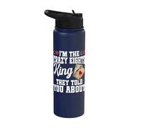 Crazy Eights Cards Player Legend The King Crazy Eights Stainless Steel Insulated Water Bottle