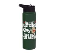 Crazy Eights Cards Player Legend The King Crazy Eights Stainless Steel Insulated Water Bottle