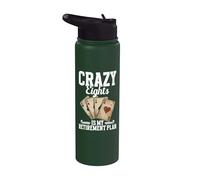 Crazy Eights Legend Cards Player Retirement Crazy Eights Stainless Steel Insulated Water Bottle