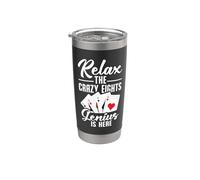 Crazy Eights Queen Card Game Tournament Genius Crazy Eights Stainless Steel Insulated Tumbler