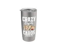 Crazy Eights Queen Cards Tournament Play Them Crazy Eights Stainless Steel Insulated Tumbler