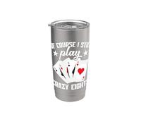 Crazy Eights Tournament Legend Still Play Crazy Eights Stainless Steel Insulated Tumbler