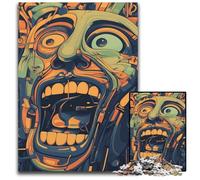 Crazy Face Jigsaw Puzzles 1000 Pieces for Adults Wooden Jigsaw Puzzles for Adults Perfect for Family Fun on Christmas Thanksgiving BirthdaysEaster 1000 PCS(75x50cm)