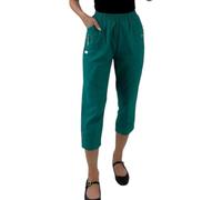 Crazy Fashion Ladies Capri Pants Womens Three Quarter Soft 3/4 Ladies Stretch Cropped Elasticated High Waist Plain Plus Size Summer Trousers for Women UK 10-24 (Mint Green, 18)