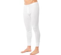 Crazy Fashion Men’s Thermal Underwear Pants (1-Pc) - Fleece-Lined, Base Layer Bottoms for Cold Weather, Soft & Stretchy Long Johns Warm Winter Thermalwear (1 Piece - White, Small)