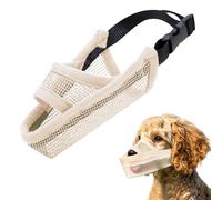 Crazy Felix Nylon Dog Muzzle for Small Medium Large Dogs, Air Mesh Breathable and Drinkable Pet Muzzle for Anti-Biting Anti-Barking Licking (XS, Beige)