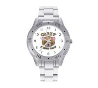 Crazy Ferret Lady Men's Watches Stainless Steel Watch Strap Analog Quartz Watch Business Wristwatches