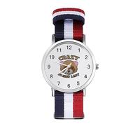 Crazy Ferret Lady Sport Watch for Men Women Nylon Strap Wrist Watch Analog Quartz Watch