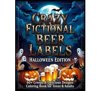 Crazy Fictional Beer Labels - Halloween Edition: 60+ Spooky & Funny Designs for Stress Relief & Creativity | Ultimate Halloween Coloring Book for Teens, Adults & Beer Lovers