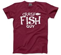 Crazy Fish Guy Men's Unisex T-Shirt - Maroon Medium