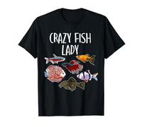Crazy Fish Lady Funny Aquarium Tank for Fish Tank Lover T-Shirt