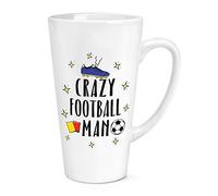 Crazy Football Man 17oz Large Latte Mug Cup