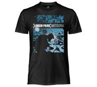 CRAZY FOR ROCK Linkin Park T Shirt Official Meteora Unisex Cotton T-Shirt Regular Fit Adult and Boy, Black, XS