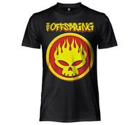 CRAZY FOR ROCK The Offspring Men's T-Shirt in Cotton, Soft and Breathable Black T-Shirt, Men's Musical T-Shirt with Original and Durable Print, Unisex Adult Boy, Black, XL