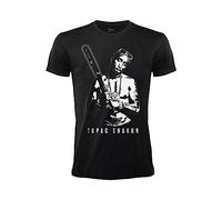 Crazy For Rock Tupac Shakur T-Shirt, Rapper 2 Pack Official T-Shirt, Hip Hop Shirt, Unisex, Black White, Adult Boy., Black, M